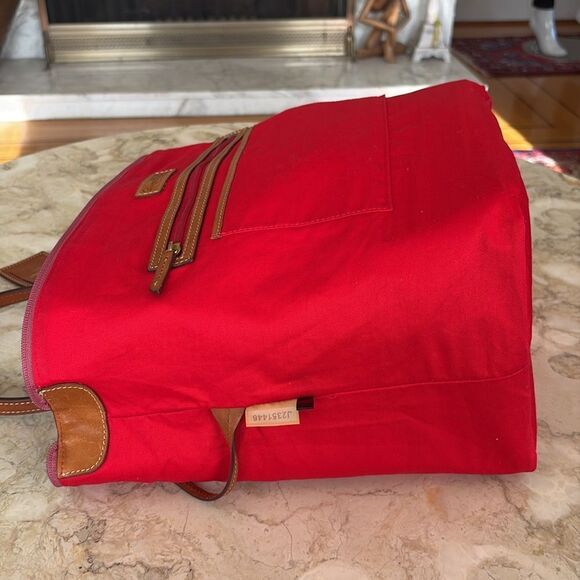 Dooney & Bourke O Ring Tote Bag Pink & White Canvas & Leather - Picture 15 of 17